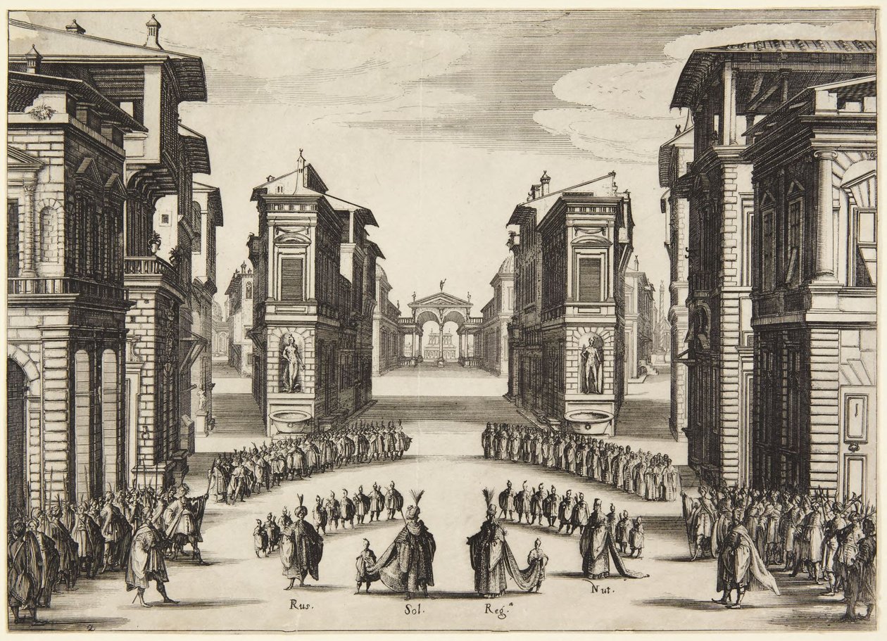 Akt 2, aus der Serie Soliman von Jacques Callot