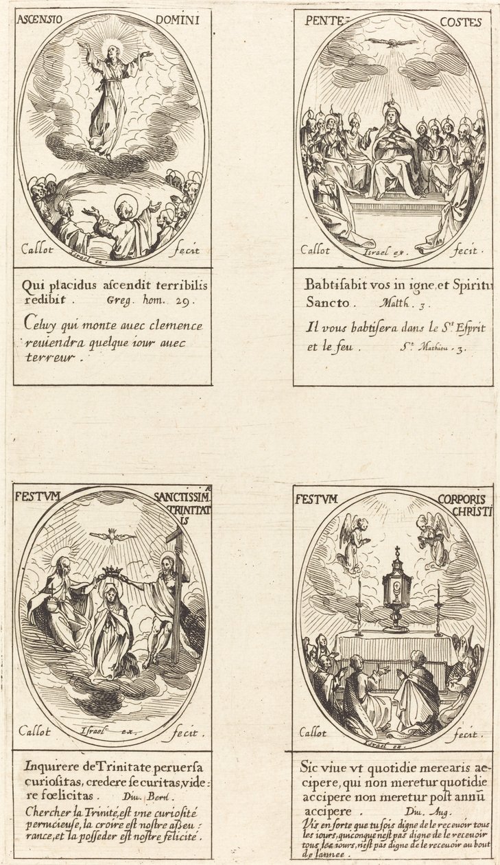 Himmelfahrt; Pfingsten; Dreifaltigkeit; Fronleichnam von Jacques Callot