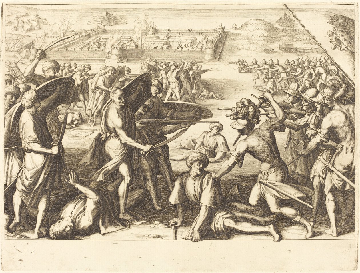 Angriff auf die äußeren Festungen von Bone von Jacques Callot