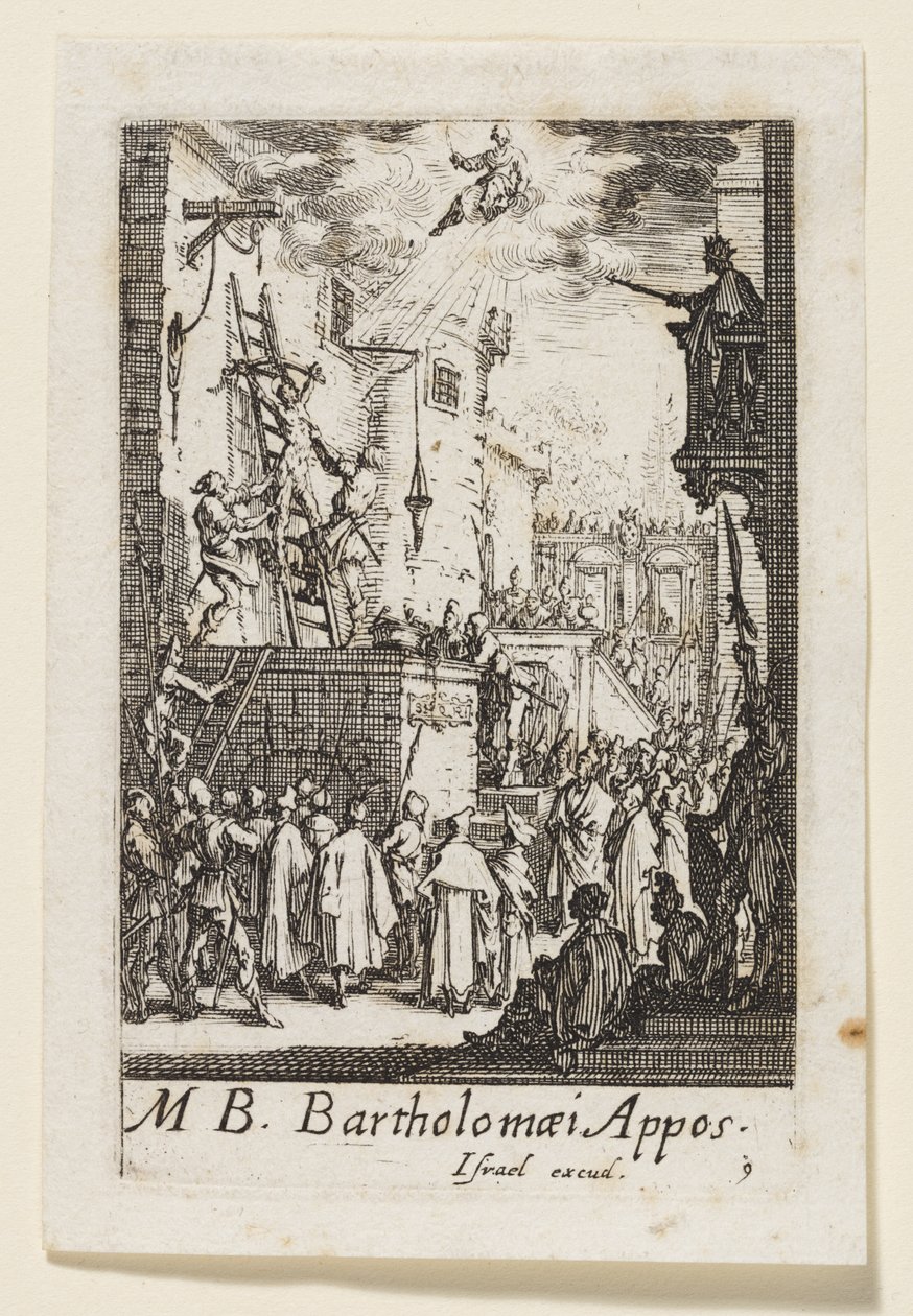 Bartholomäus der Apostel (Bartholomaei Appos.) von Jacques Callot