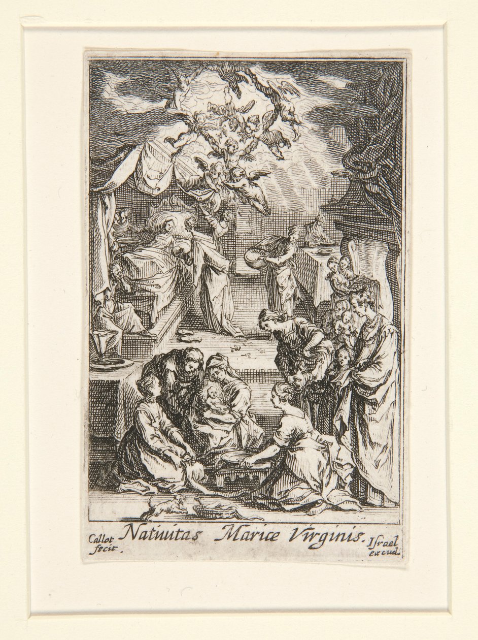 Geburt der Jungfrau, Nr. 2 aus Das Leben der Jungfrau von Jacques Callot