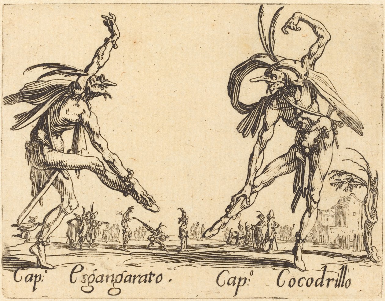 Cap. Esgangarato und Cap. Cocodrillo von Jacques Callot
