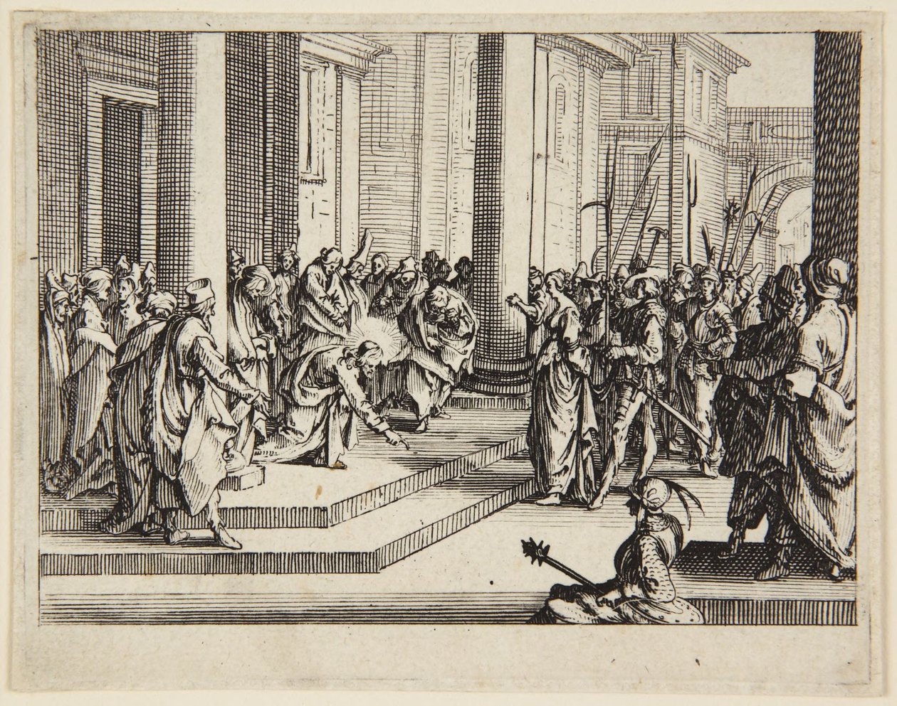 Christus und die Ehebrecherin von Jacques Callot