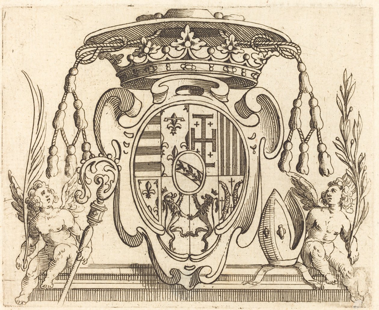 Wappen von Nicolas Francis von Lothringen von Jacques Callot