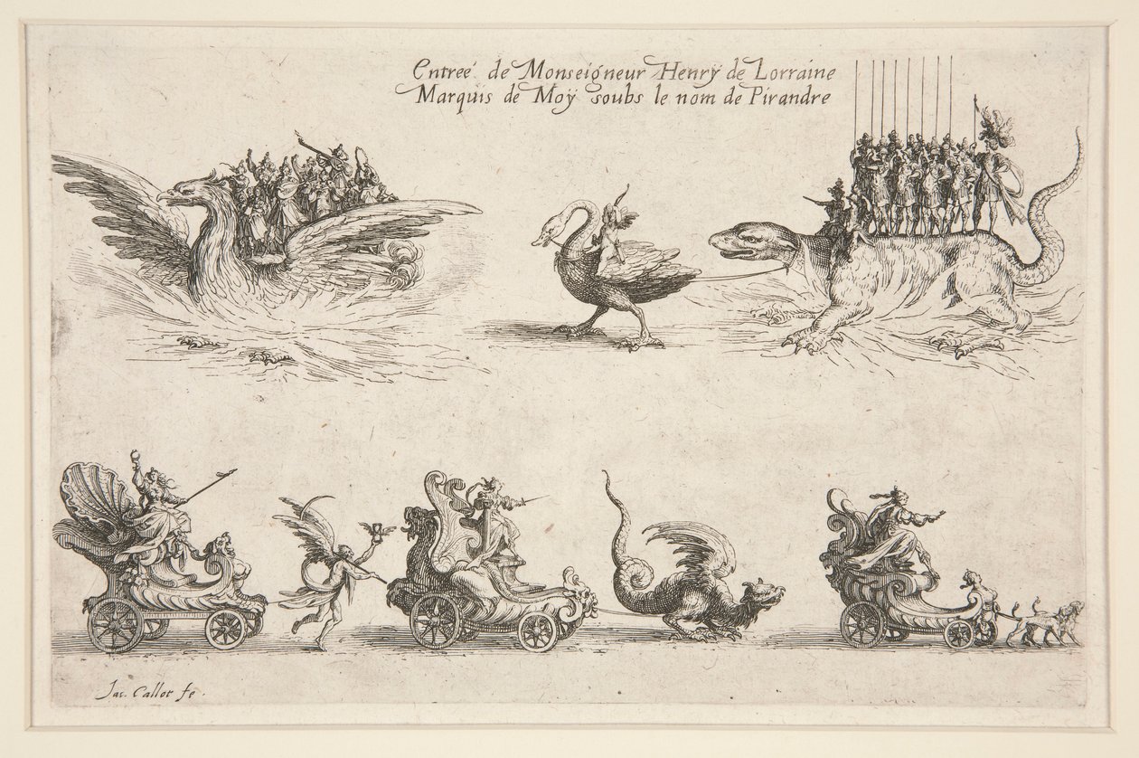 Kampf an der Barriere, Eintritt von Monseigneur Henry de Lorraine von Jacques Callot