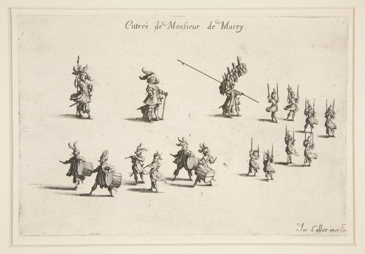 Kampf an der Barriere, Eintritt von M. de Macey von Jacques Callot