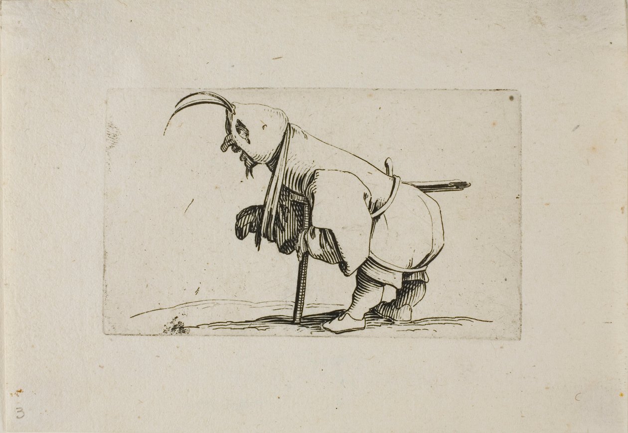 Krüppel mit Mütze, aus Varie Figure Gobbi von Jacques Callot