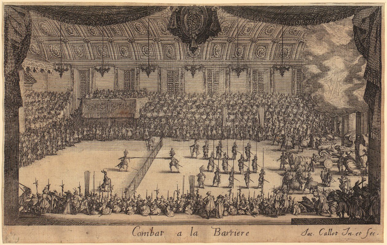 Einzug von Monseigneur Henry de Lorraine, Blatt 7 der Folge "Das Turnier" von Jacques Callot