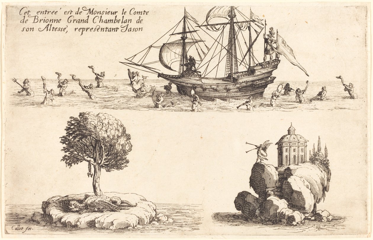 Einzug des Grafen von Brionne, Großkämmerer Seiner Hoheit, als Jason von Jacques Callot