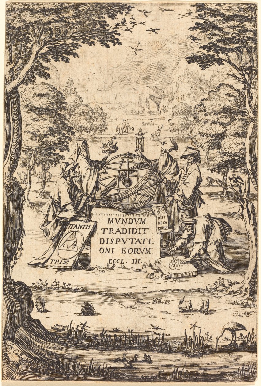 Frontispiz für die Heilige Kosmologie von Jacques Callot