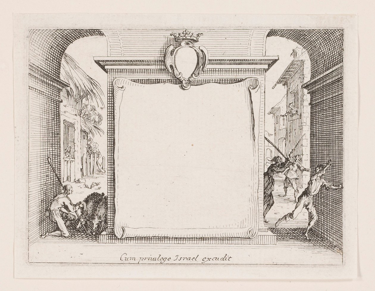 Frontispiz, aus der Serie La vie de l von Jacques Callot