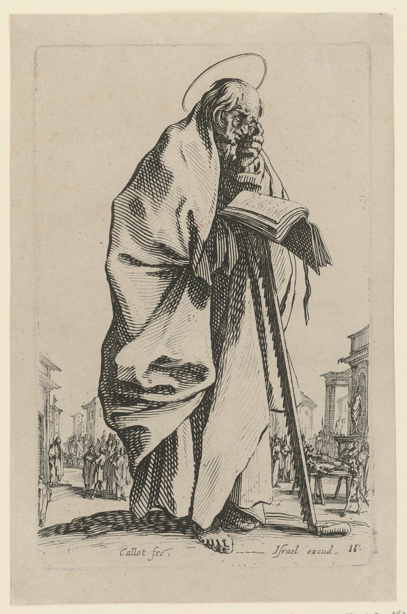 Heiliger Simon, Blatt 14 der Folge "Jesus, die zwölf Apostel und Maria" von Jacques Callot