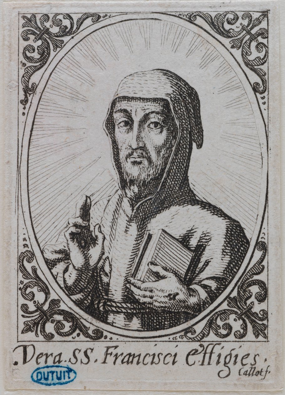 Das wahre Abbild des Heiligen Franziskus (Lieure 370, Meaume 142) von Jacques Callot