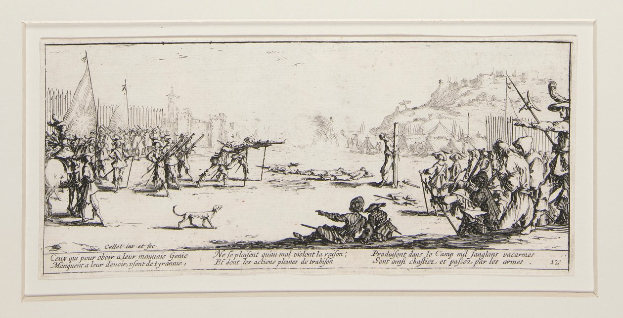 Die großen Elendnisse des Krieges: Nr. 12 - L von Jacques Callot