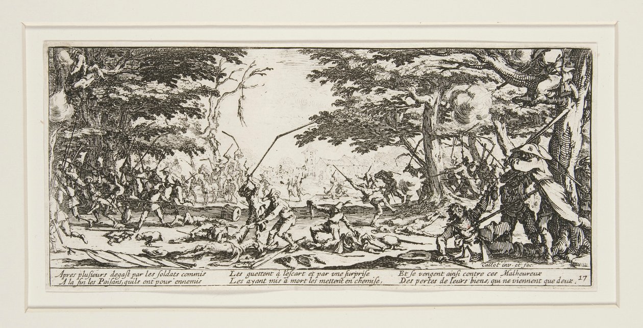 Die großen Elenden des Krieges: Nr. 17 - Die Rache der Bauern von Jacques Callot