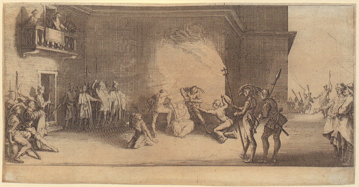 Letztes Abendmahl, Blatt 2 der Folge "Die große Passion" von Jacques Callot