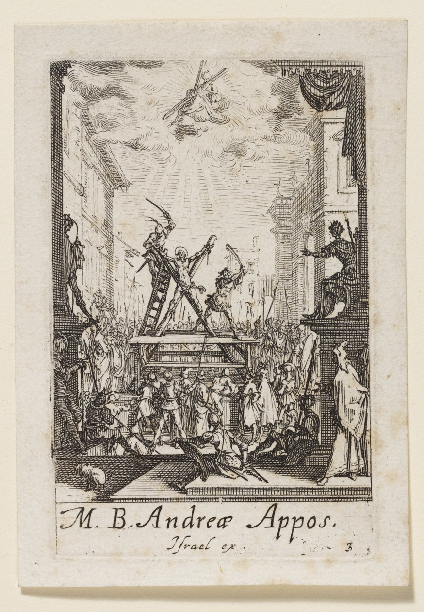 Martyrium des Heiligen Andreas des Apostels von Jacques Callot