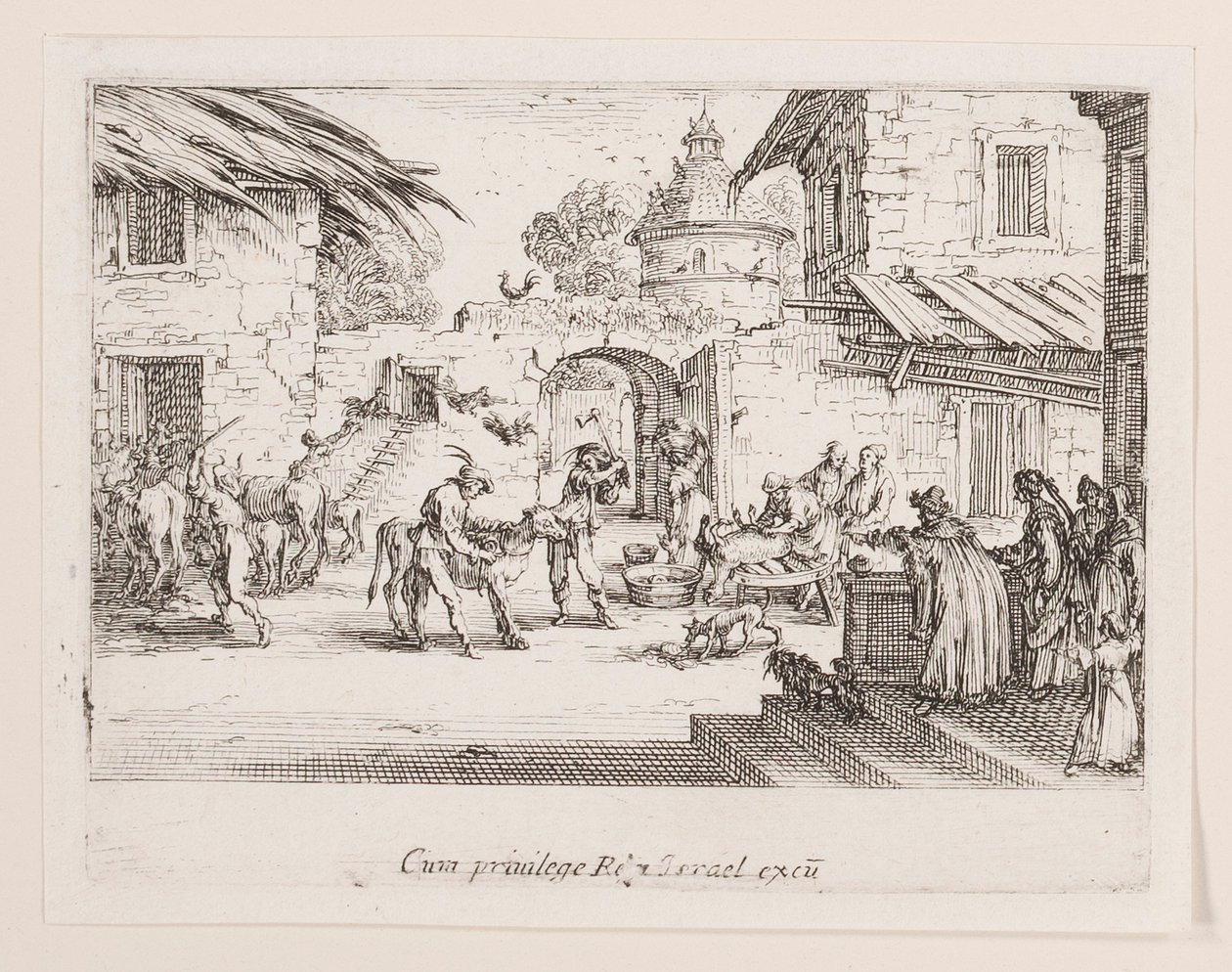Man tötet das fette Kalb, aus der Serie Das Leben des L von Jacques Callot