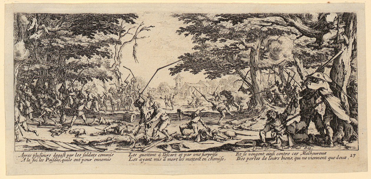 Rache der Bauern, Blatt 17 der Folge "Die Grauen des Krieges" von Jacques Callot
