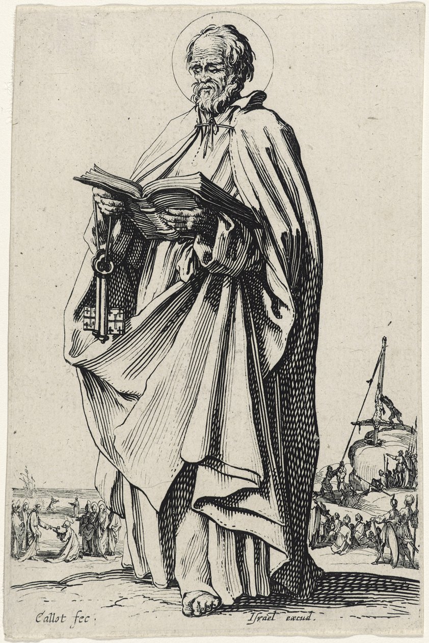 Heiliger Petrus aus Les Grands Apôtres, 1631 von Jacques Callot