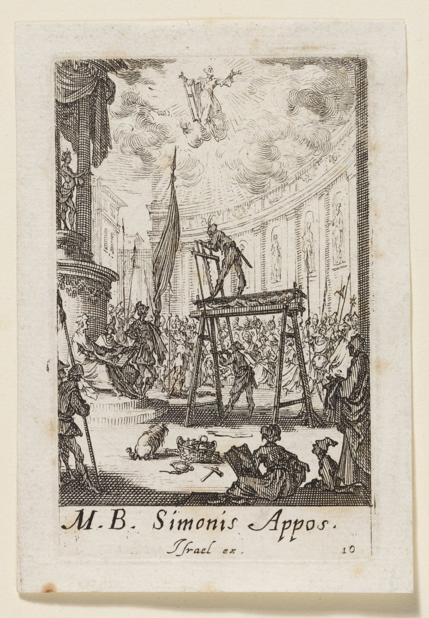 Der Apostel Simon (Simonis Appos.) von Jacques Callot