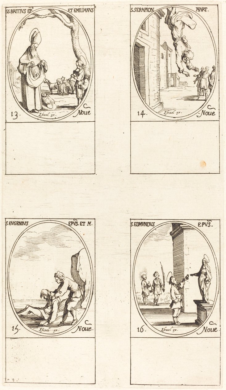 St. Brice; St. Serapion; St. Eugenius; St. Edmund von Jacques Callot