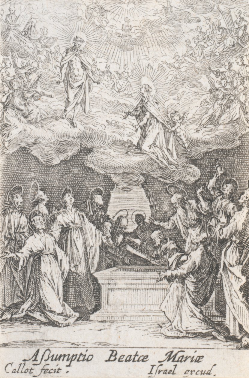 Die Himmelfahrt der Jungfrau, Nr. 13 aus Das Leben der Jungfrau von Jacques Callot