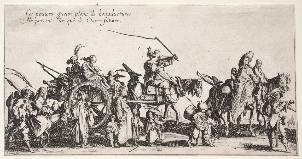 Die Bohémiens: Der Marsch der Bohémiens: Die Nachhut von Jacques Callot