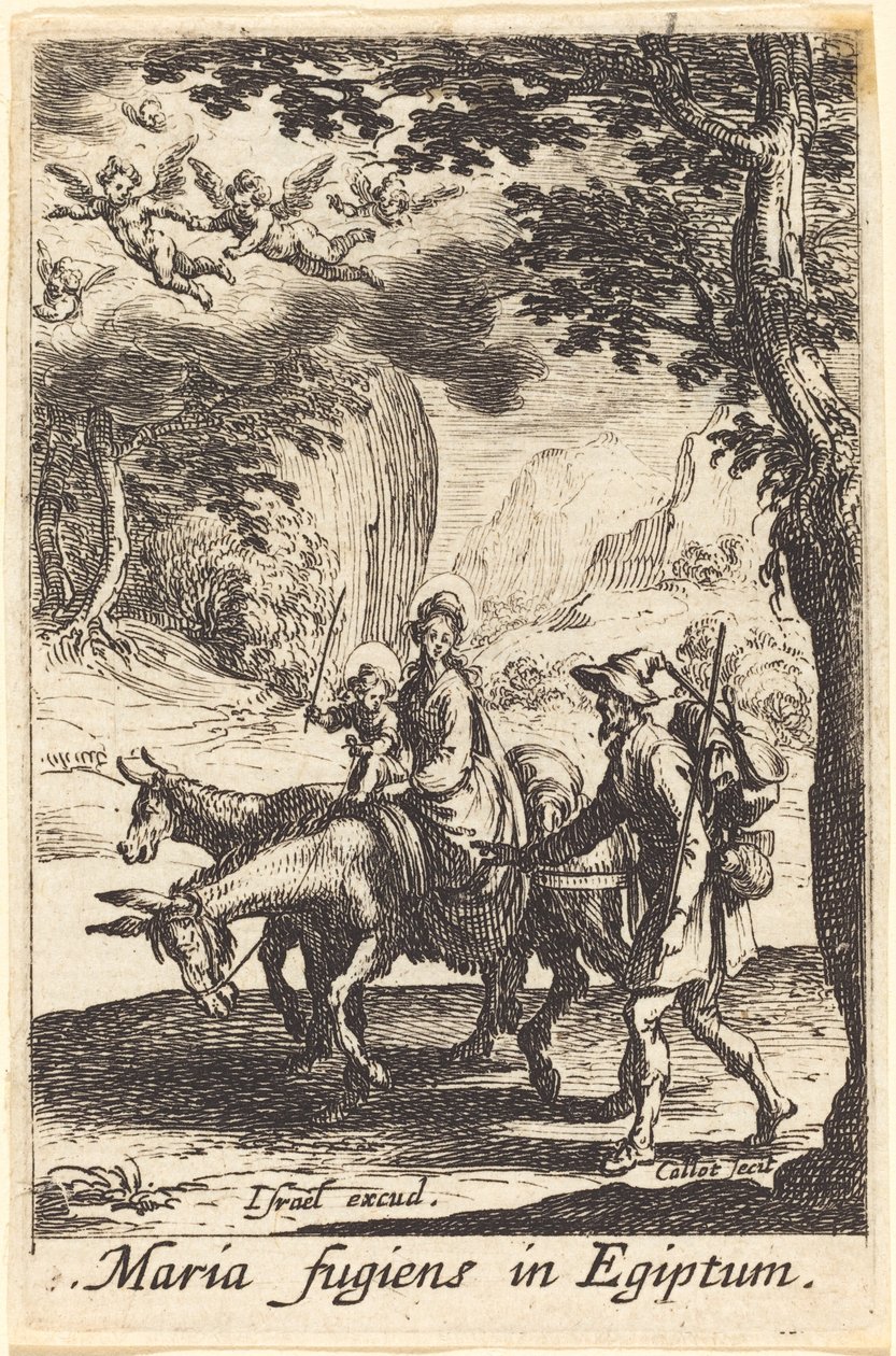 Die Flucht nach Ägypten, um oder nach 1630 von Jacques Callot