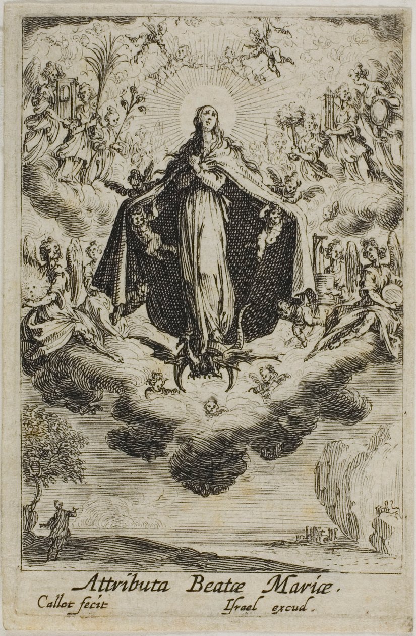 Die Verherrlichung der Jungfrau, aus Das Leben der Jungfrau von Jacques Callot