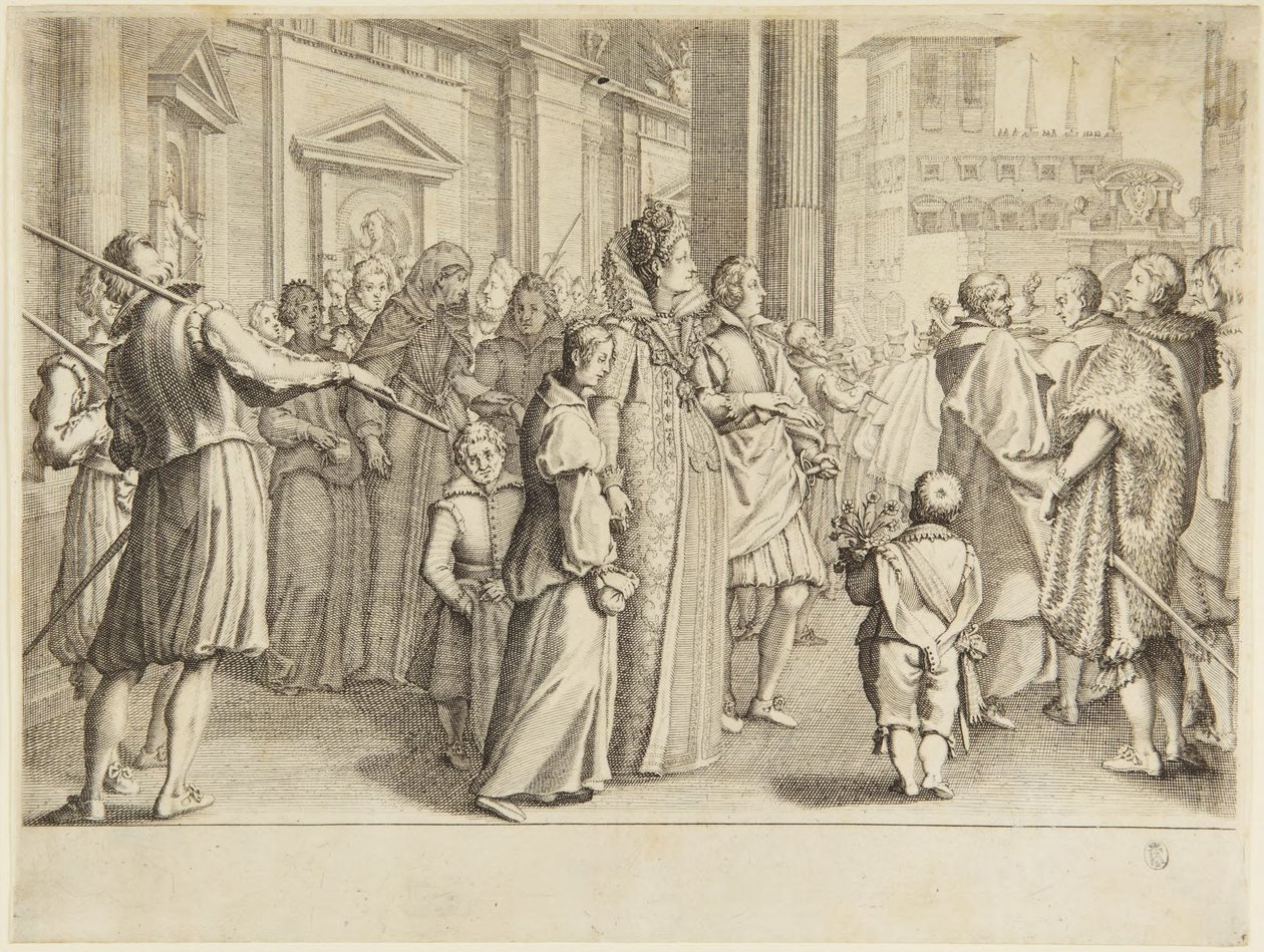 Die Großherzogin Maria Maddalena und das Fest der Mitgift von Jacques Callot