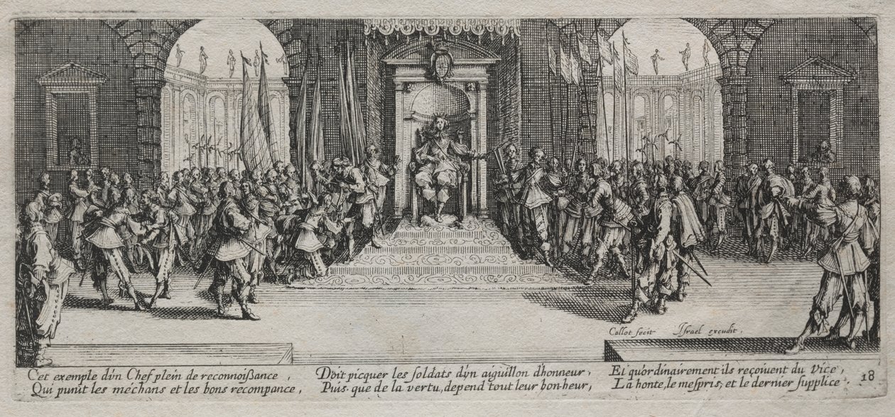 Die großen Leiden des Krieges: Verteilung der Belohnung von Jacques Callot