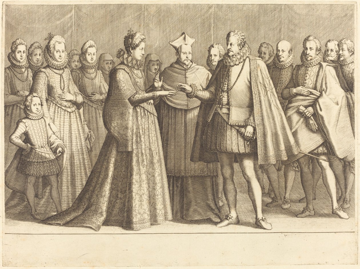 Die Hochzeit von Ferdinando und Christine von Lothringen von Jacques Callot