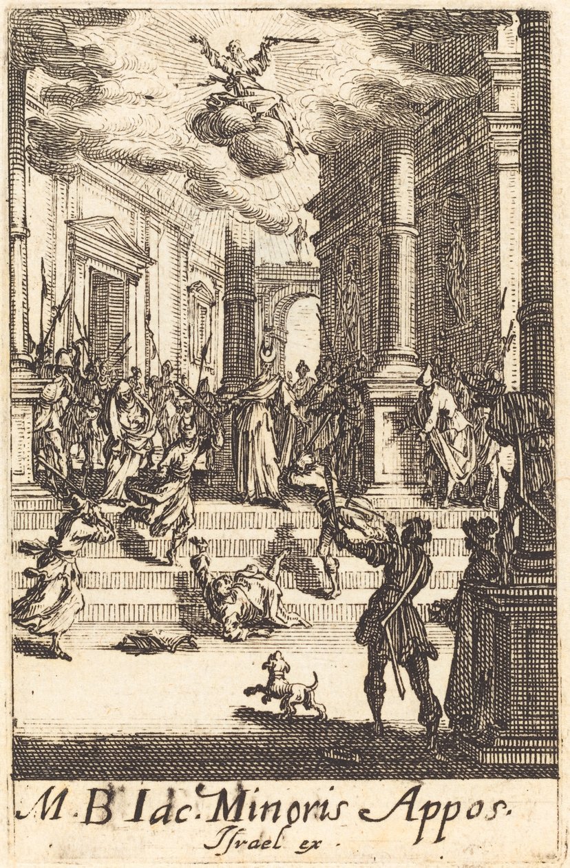 Das Martyrium des Heiligen Jakobus Minor, um 1634-1635 von Jacques Callot