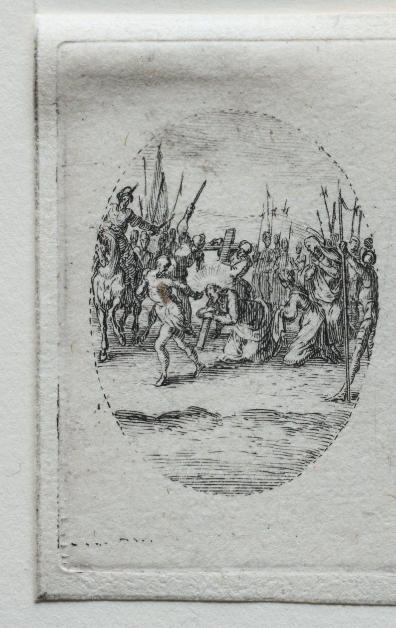 Die Geheimnisse der Passion: Das Tragen des Kreuzes von Jacques Callot