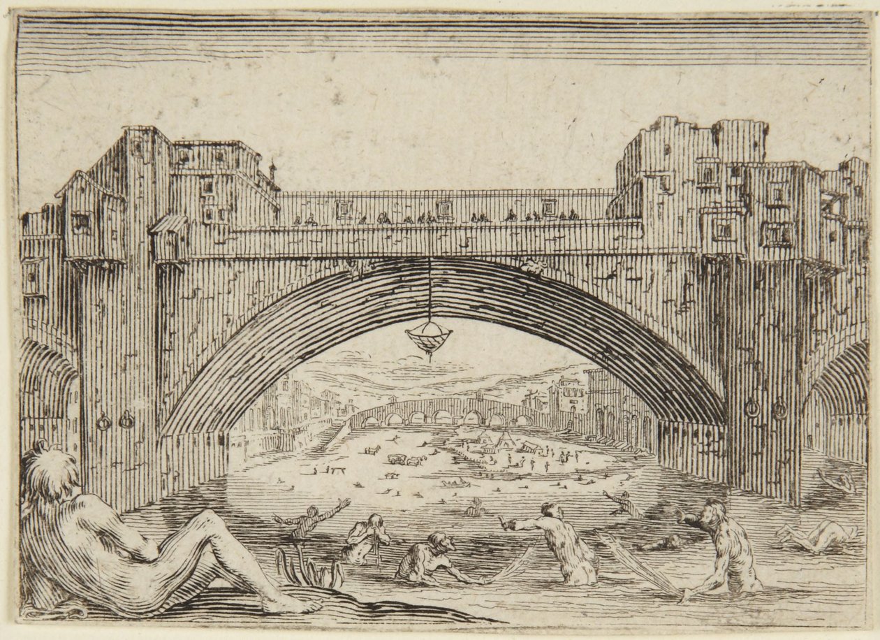 Die Ponte-Vecchio, Florenz von Jacques Callot