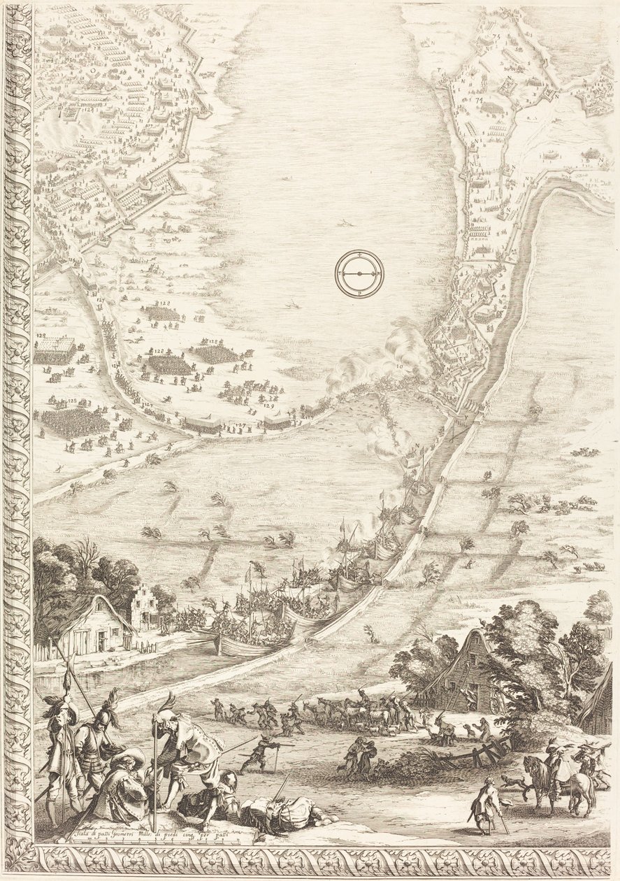 Die Belagerung von Breda [Tafel 4 von 6], 1627-1628 von Jacques Callot