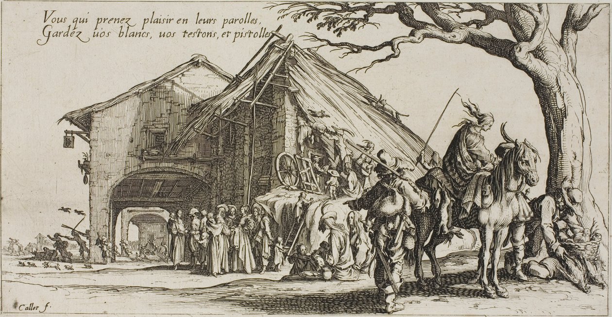 Der Rastplatz, aus Die Bohemiens von Jacques Callot