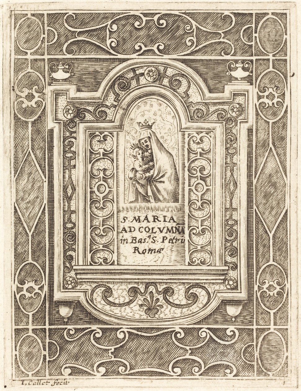 Die Jungfrau an der Säule, 1608-1611 von Jacques Callot