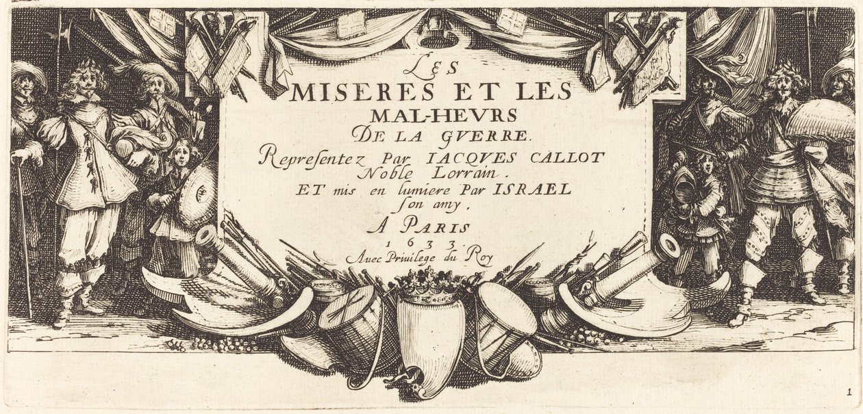 Titelseite für Die großen Leiden des Krieges von Jacques Callot