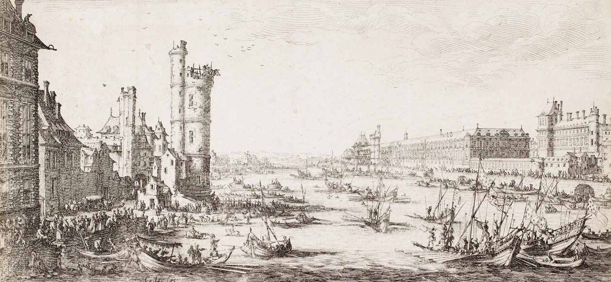 Ansicht des Louvre von Jacques Callot