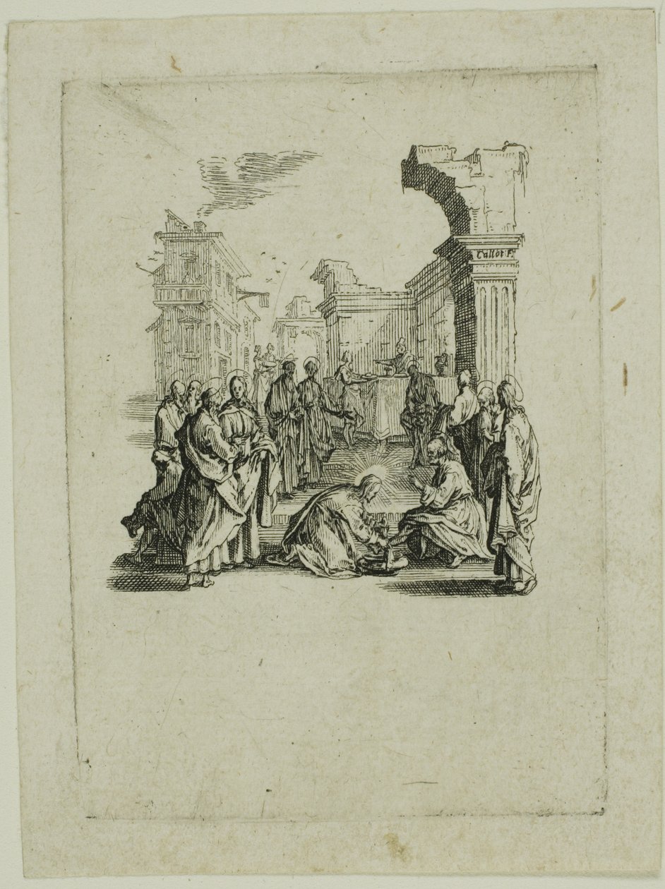 Fußwaschung, aus Die Kleine Passion von Jacques Callot