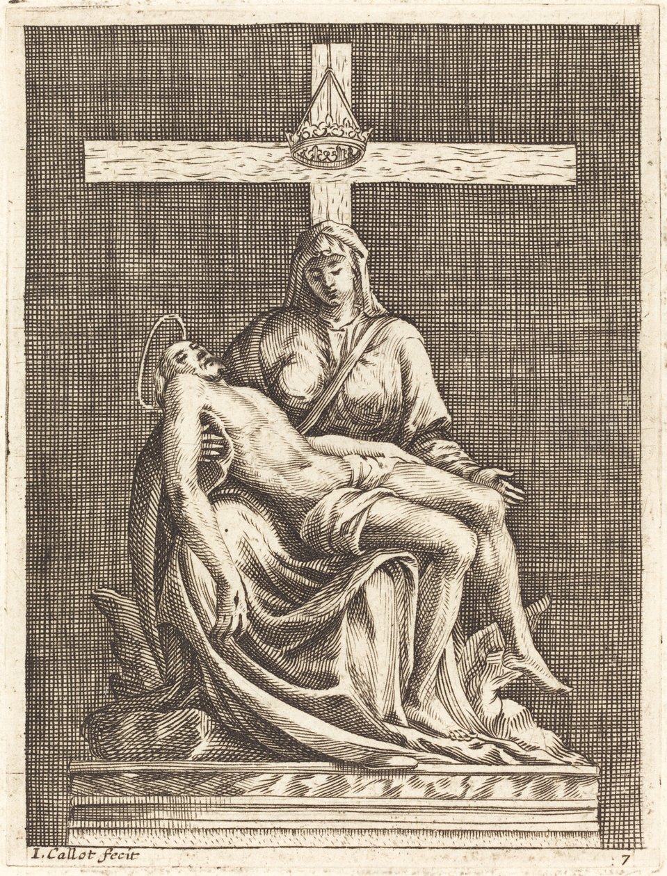 Pietà von Jacques Callot after Michelangelo