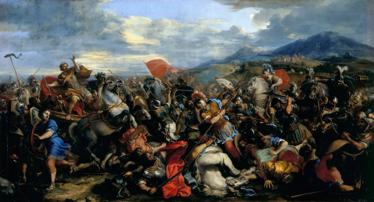 Die Schlacht von Gaugamela im Jahr 331 v. Chr. von Jacques Courtois