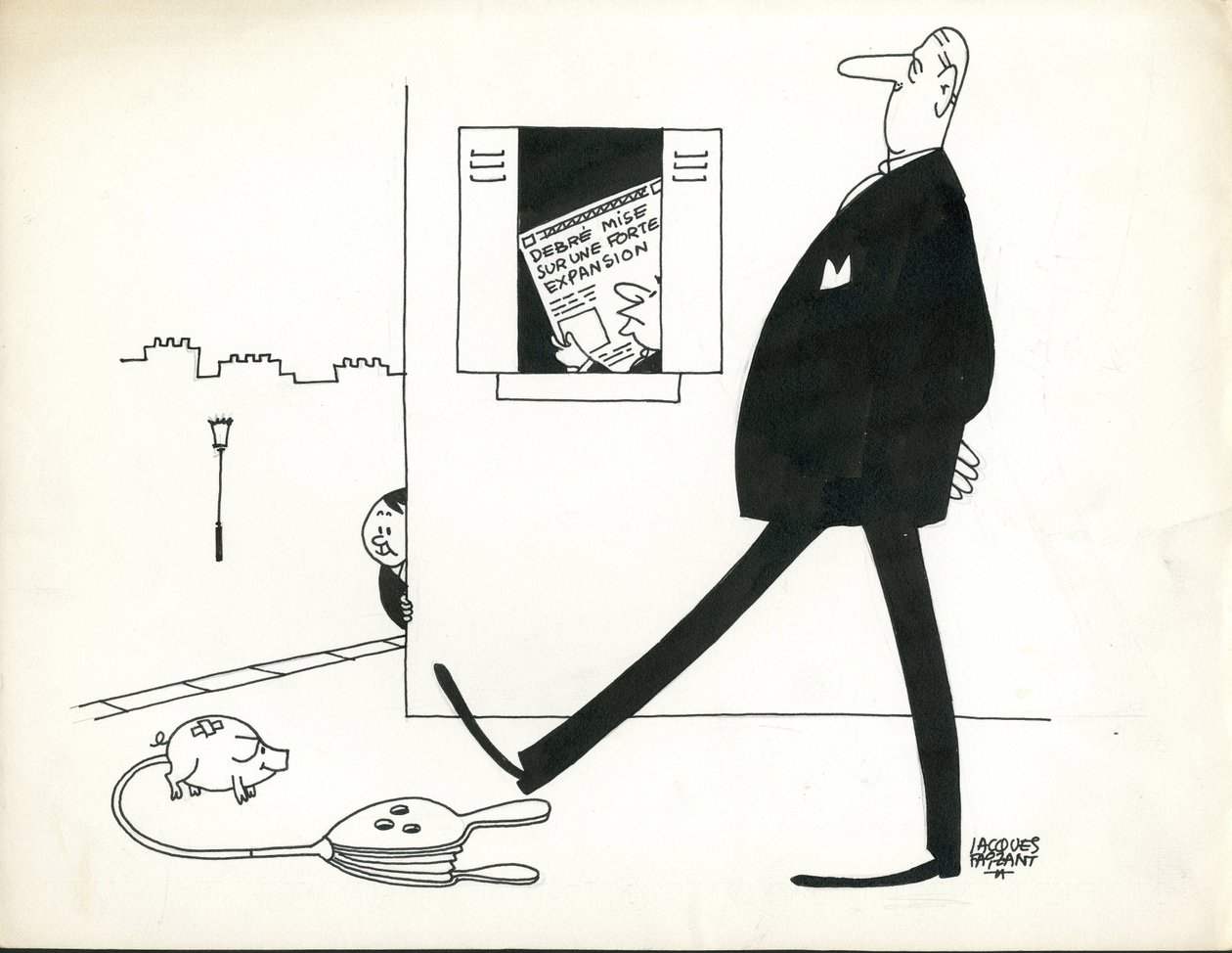 Paris-Presse, Satirisch in N & B von Jacques Faizant