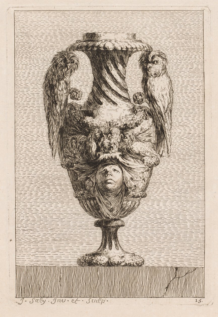 Suite von Vasen: Platte 15, 1746 von Jacques Francois Joseph Saly