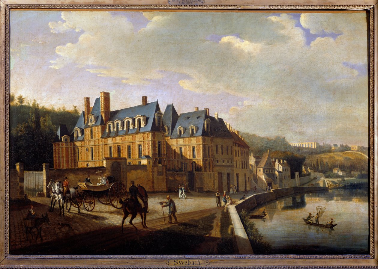 Schloss de la Chaussee bei Bougival von Jacques Francois Joseph Swebach