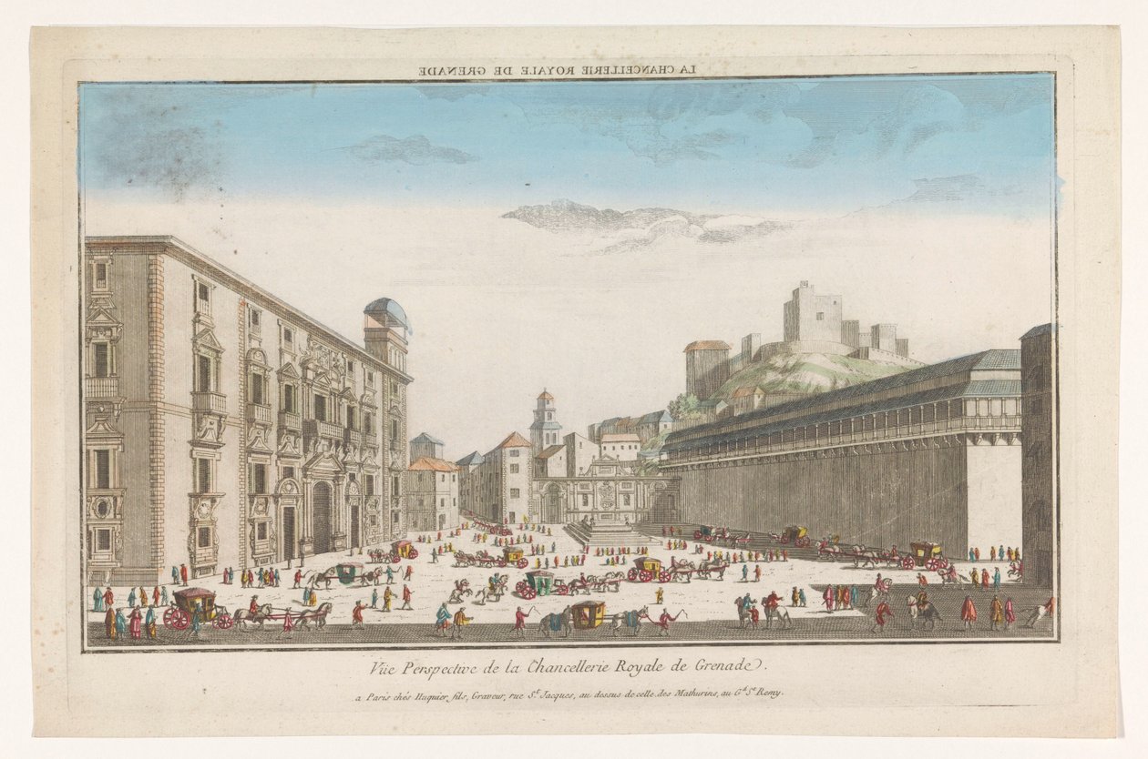 Blick auf die Real Chancillería in Granada von Jacques Gabriel Huquier