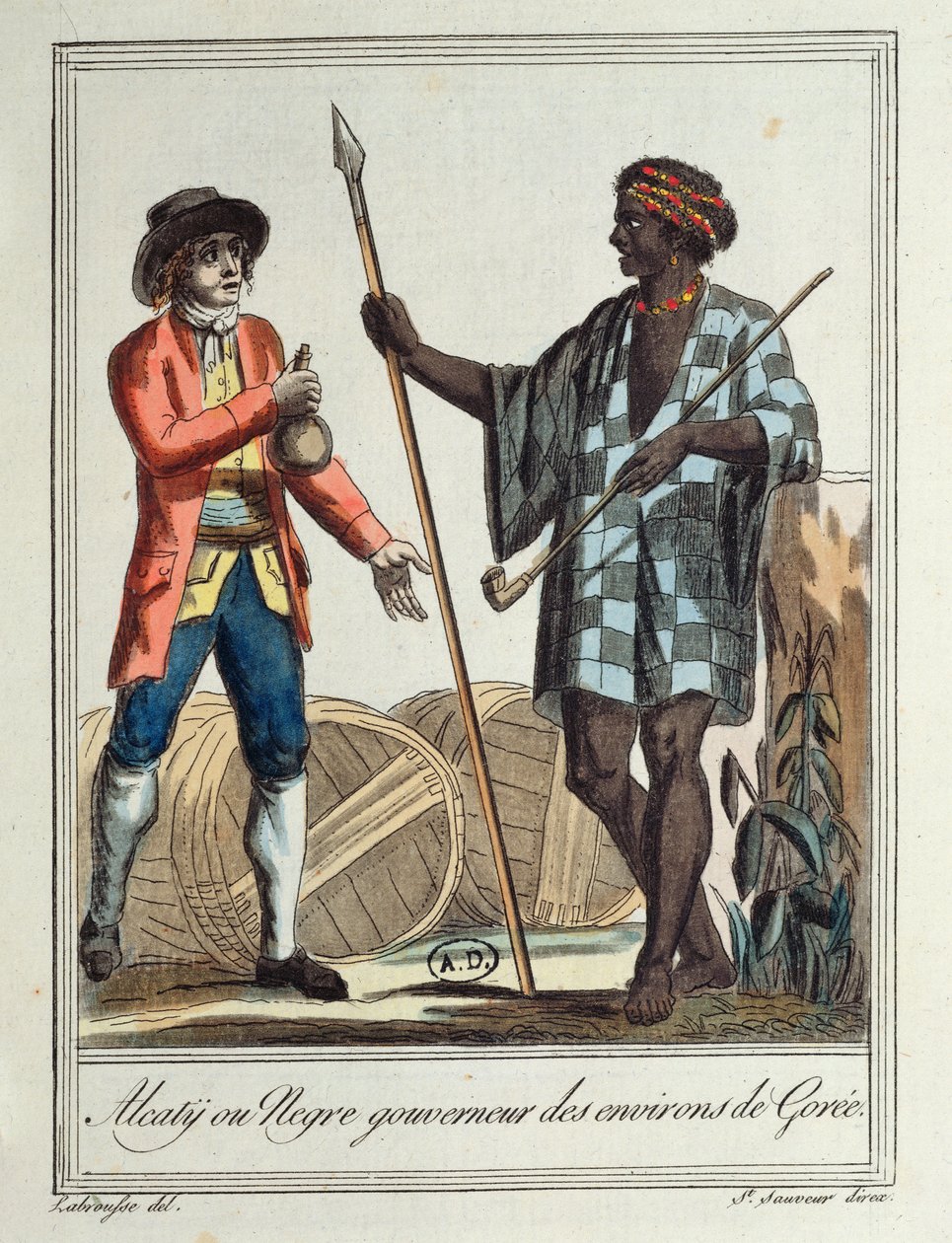 Schwarzer Gouverneur des Gorée-Distrikts, 1796 von Jacques Grasset de Saint Sauveur
