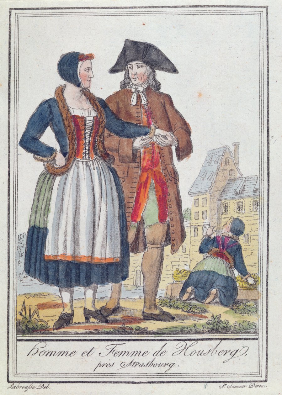 Einwohner von Housberg, in der Nähe von Straßburg, 1796 von Jacques Grasset de Saint Sauveur
